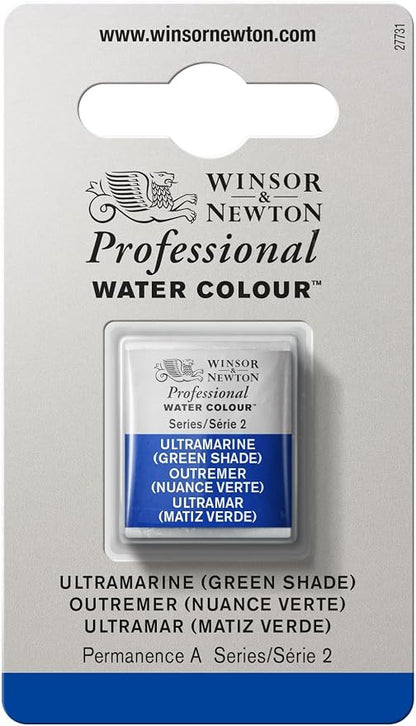 Winsor & Newton Professional Water Colour Paint, Half Pan, Ultramarine Green by WinsorNewton