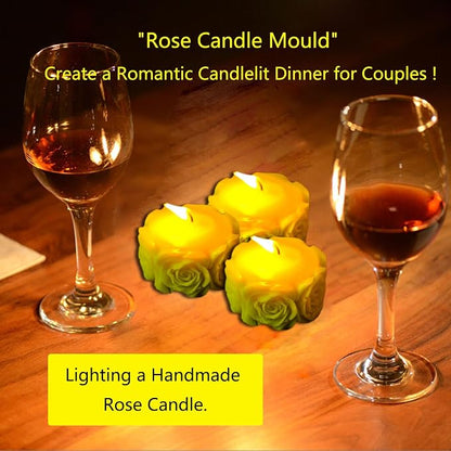 2PCS Rose Silicone Molds, Candle & Soap Molds - Image 2