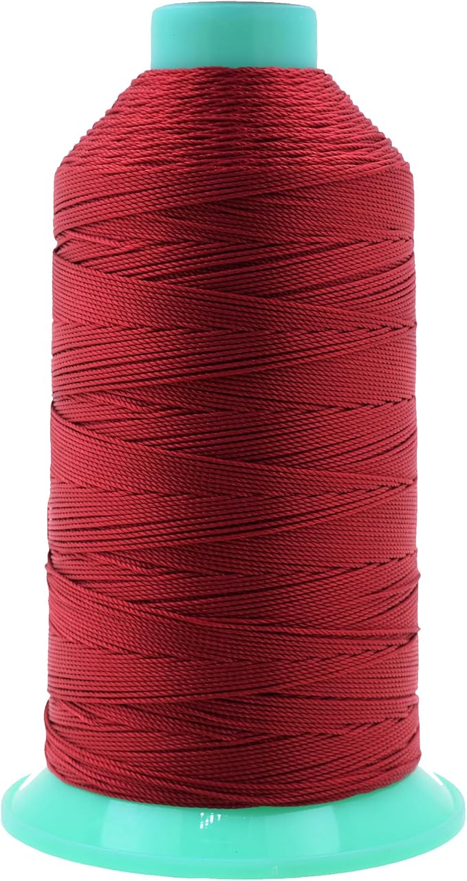 Mandala Crafts Bonded Nylon Thread Maroon Heavy Duty Sewing Threads by MandalaCrafts