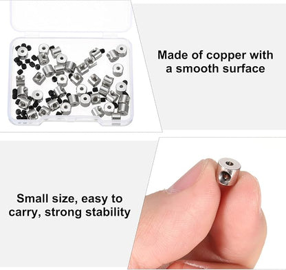 MECCANIXITY 40 Pcs Metal Locking Pin Backs, Locking Pin Keepers Clasp 5mm - Image 5
