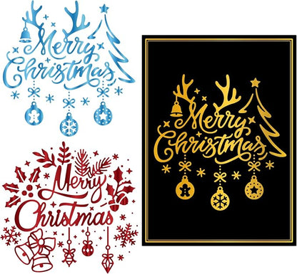 ORIGACH 2 PCS Merry Christmas Hot Foil Plate - Image 8