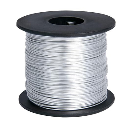 328 Feet Aluminum Craft Wire, 18 Gauge Silver Bendable Soft Metal Aluminum Wire by Cadikez