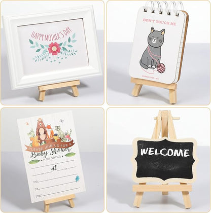 40 Pack 5 Inch Mini Wood Easel Stand Mini Wood Display Easel Wooden Tripod - Image 7