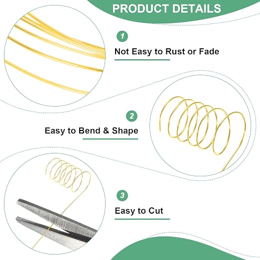 0.4 mm/26 Gauge Copper Wire for Jewelry Making, 30.2FT Copper Beading Craft - Image 2