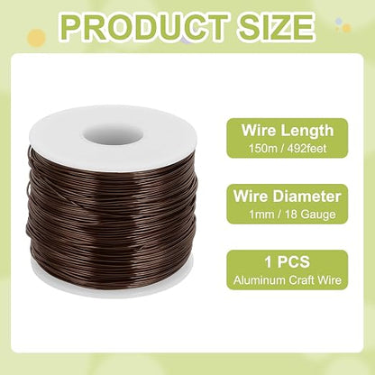 MECCANIXITY 18 Gauge Anodized Aluminum Craft Wire Bendable Bonsai Training Wire - Image 2