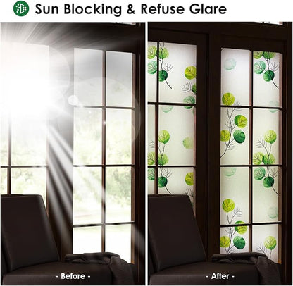 DKTIE Eucalyptus Leaves Stained Glass Window Film - Image 5