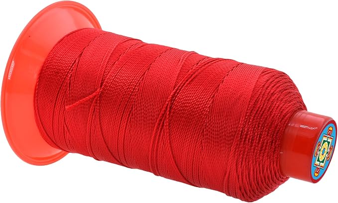 Mandala Crafts Bonded Nylon Thread Red Heavy Duty Sewing Threads - Image 2