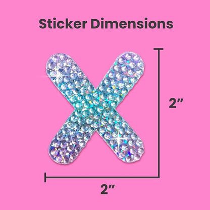 StickerBeans® Rhinestone Alphabet Letter Sticker X - Image 4