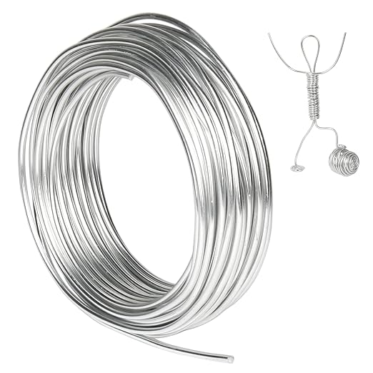 Tenn Well 9 Gauge Aluminum Craft Wire, 50 Feet 3mm Bendable Armature Wire by TennWell