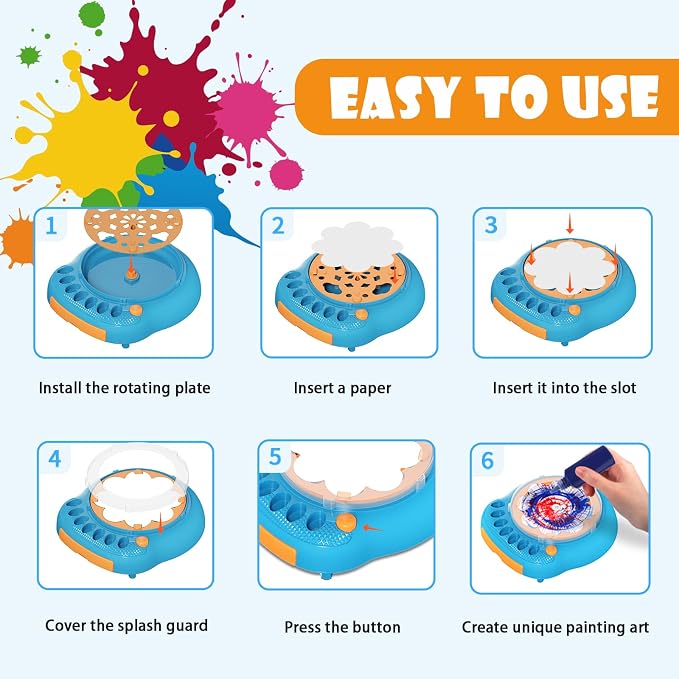 Hewaurorion Paint Spin Art Machine Kit - Image 7