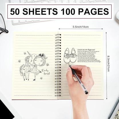 Yahenda 18 Pcs Spiral Notebook Bulk A5 Journal Lined 8.3'' x 5.5'' Writing - Image 3