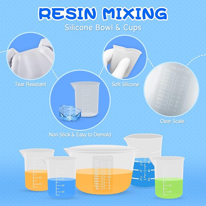 Silicone Resin Mixing Measuring Cups - Image 3