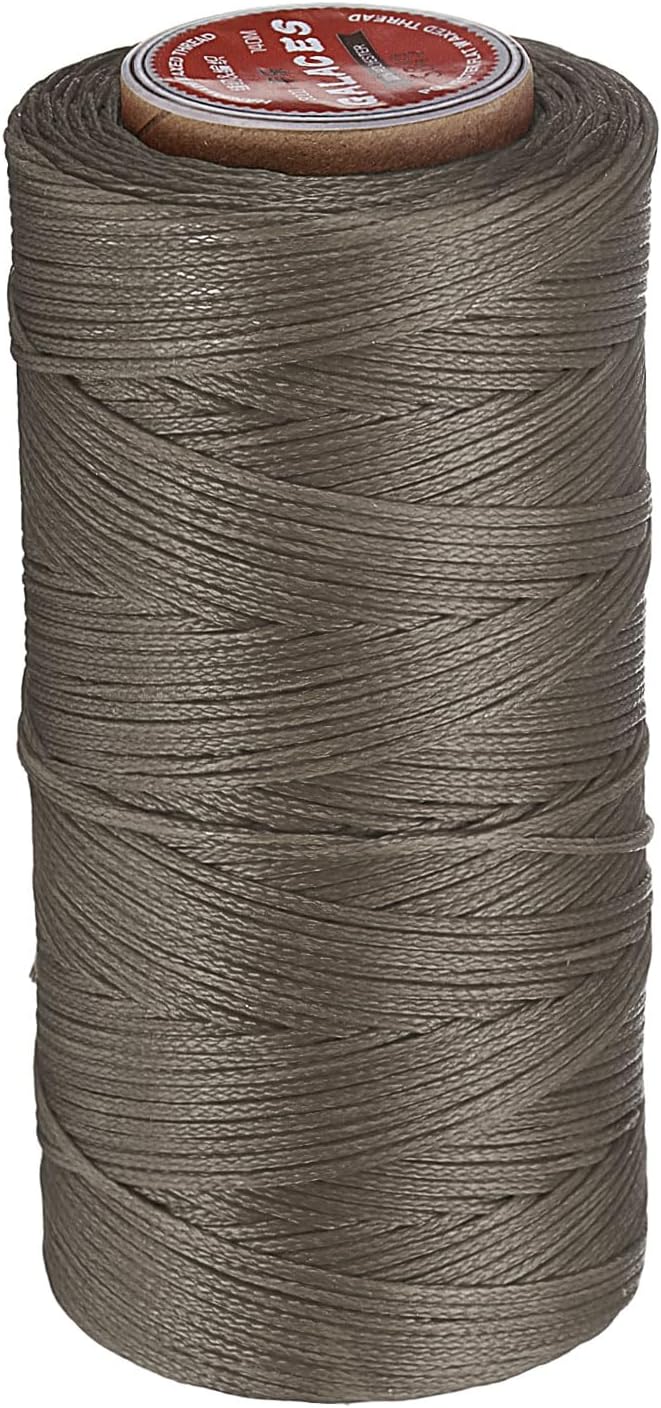 uxcell Flat Leather Sewing Waxed Thread, 140m / 153 Yards Polyester Wax String by uxcell