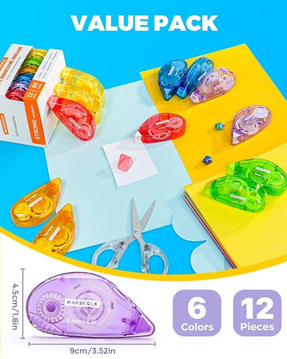 Double-Sided Adhesive Dots Roller – 12 Pack Dots Glue, Craft & Scrapbook - Image 2