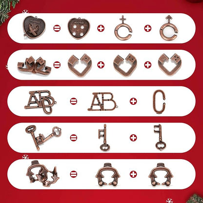 13 Pcs Brain Teaser Puzzles for Adults Teens - Image 2