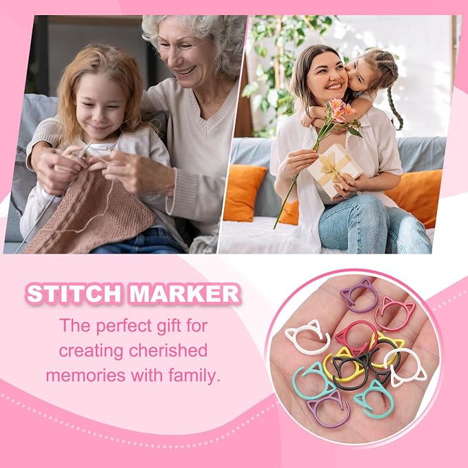 uxcell 50pcs Stitch Markers, Spiral Stitch Markers Crochet Needle Clip Counter - Image 7
