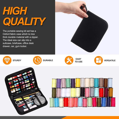 Rustark 134Pcs Sewing Kit with Portable Bag, Premium Sewing Supplies Kit - Image 3