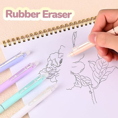 Temiary 10 Pcs Retractable Erasable Gel Pens, Fine Point 0.5 mm, Make Mistakes - Image 9