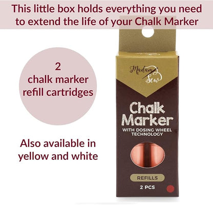 Madam Sew Fabric Chalk Markers for Sewing & Quilting | Refillable Tailors Chalk - Image 5