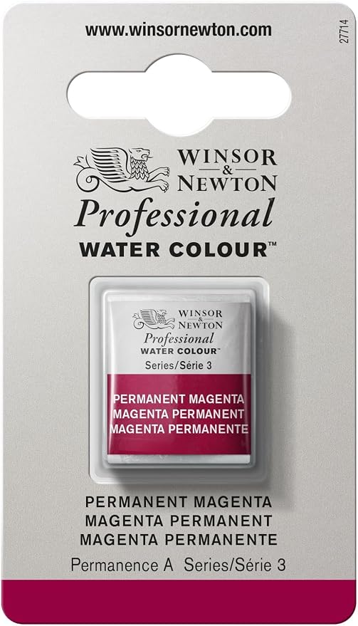 Winsor & Newton Professional Water Colour Paint, Half Pan, Permanent Magenta by WinsorNewton
