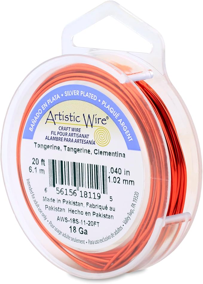 Artistic Wire, 18 Gauge Silver Plated Tarnish Resistant Colored Copper Craft by ArtisticWire