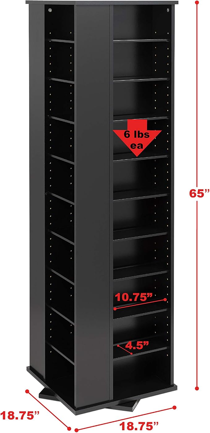 Prepac 4 Sided Revolving Display Cabinet - Image 5