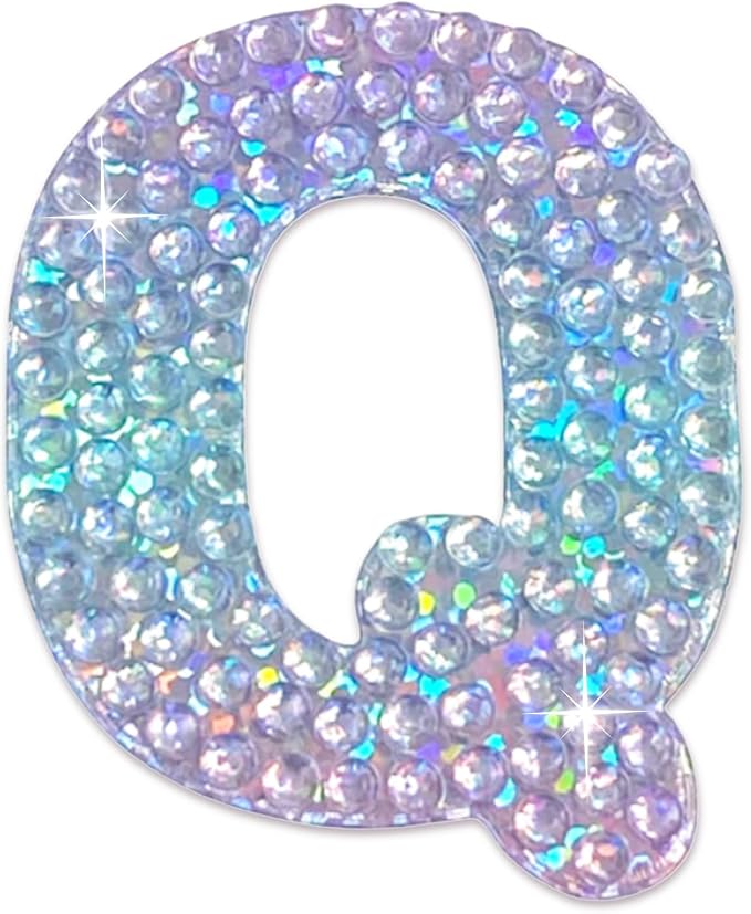 StickerBeans® Rhinestone Alphabet Letter Sticker Q by StickerBeans