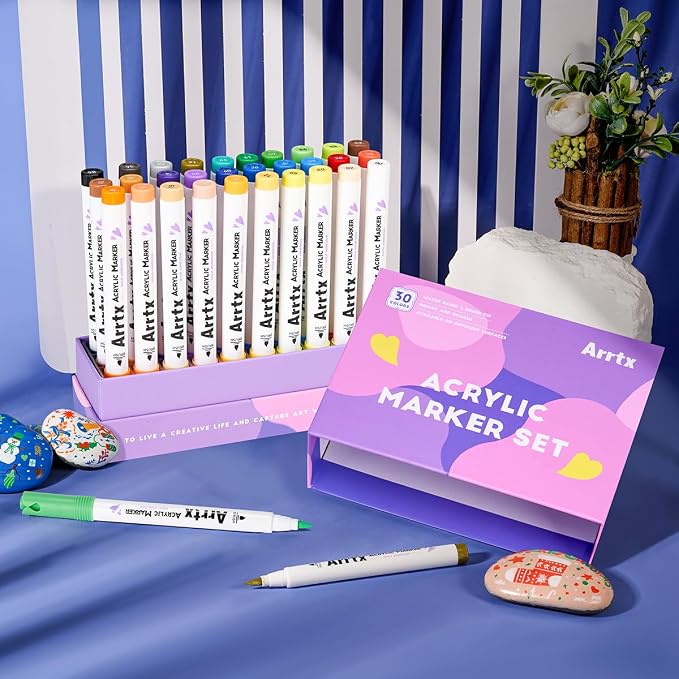 Arrtx 30 Colors Acrylic Paint Pens - Image 9