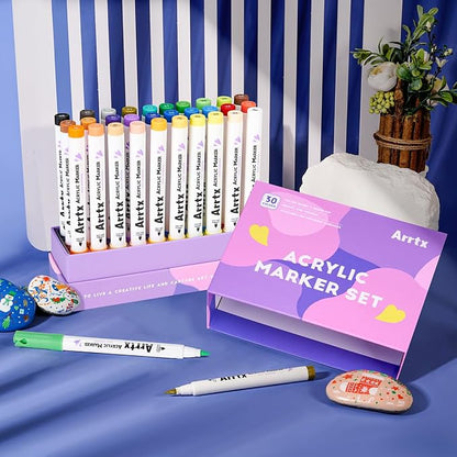 Arrtx 30 Colors Acrylic Paint Pens - Image 9