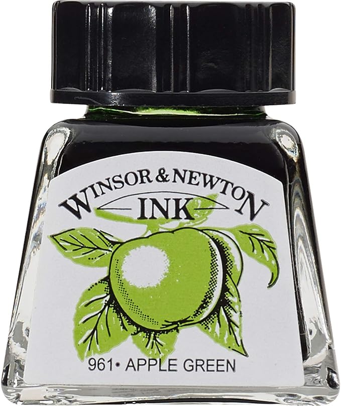 Winsor & Newton Drawing Ink, 14ml Bottle, Apple Green by WinsorNewton