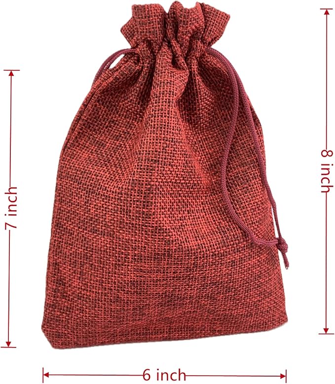 Palmhomee Pack of 25 Burlap Gift Bags - Image 3