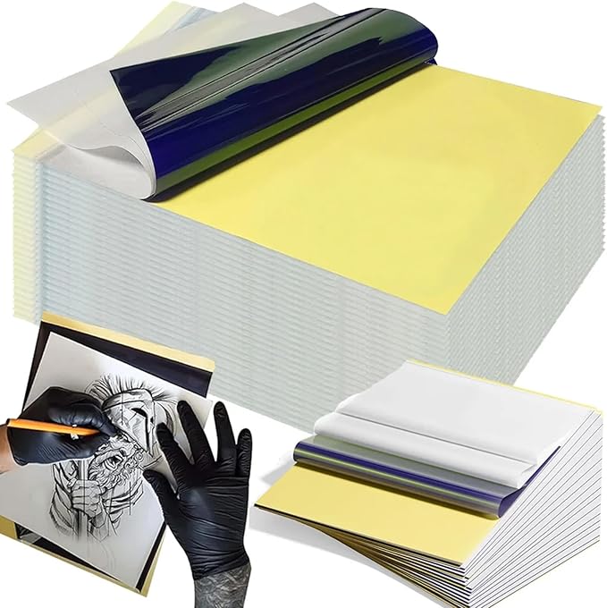 Tattoo Transfer Paper 100 Sheets, Thermal Stencil Paper by EmallaProducts