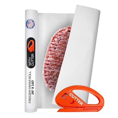 White Freezer Paper Roll 24" x 1800" by IDLPackaging
