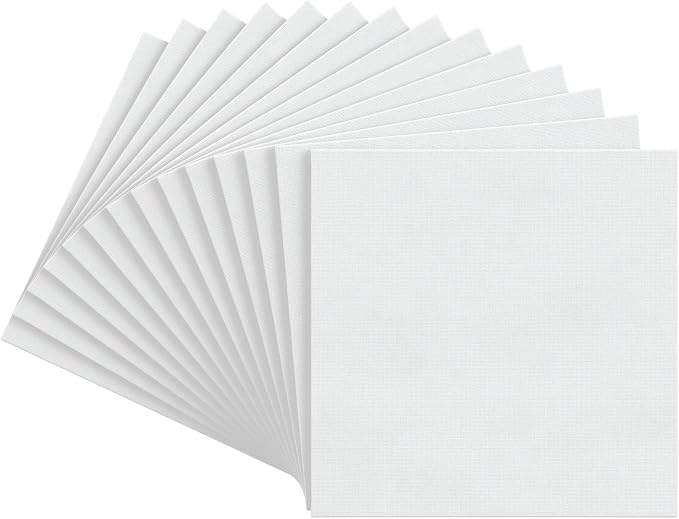 ARTEZA Canvas Boards for Painting, 8 x 8 Inches, Blank White Canvas Panels for - Image 8