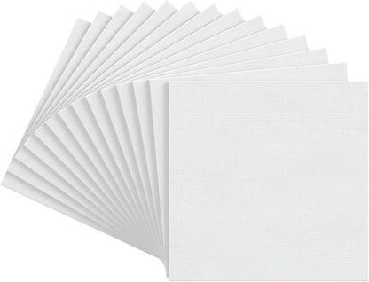 ARTEZA Canvas Boards for Painting, 8 x 8 Inches, Blank White Canvas Panels for - Image 8