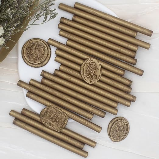 Antique Gold Wax Seal Sticks 26pcs, Andotopee Glue Gun Wax Seal Sticks - Image 6