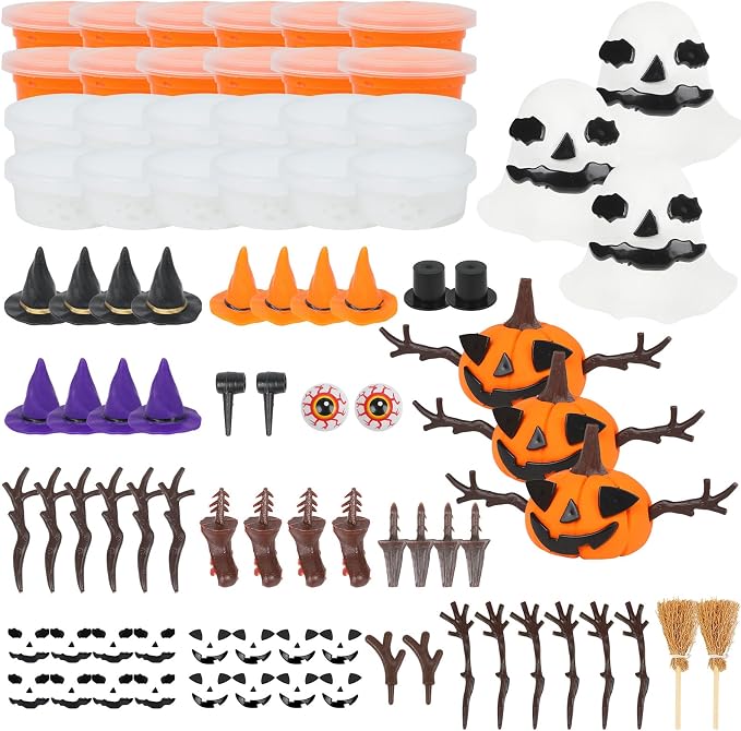 YOGFIT 72 Pack Halloween Pumpkin DIY Craft Clay Kit by NewStyleNewLife