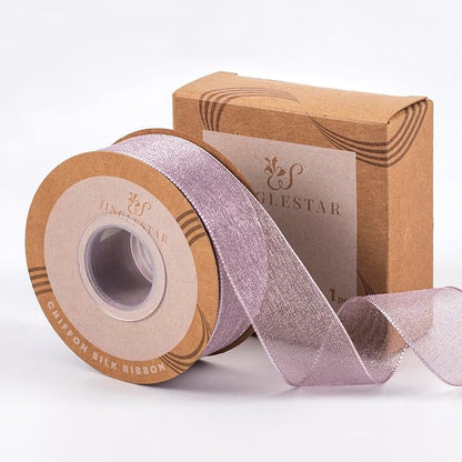 1 Inch Wide Sheer Chiffon Ribbon - Image 2