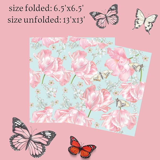20-ct 13x13 Flowers Paper Luncheon Decoupage Napkins, 3-Ply Servilletas Printed - Image 5