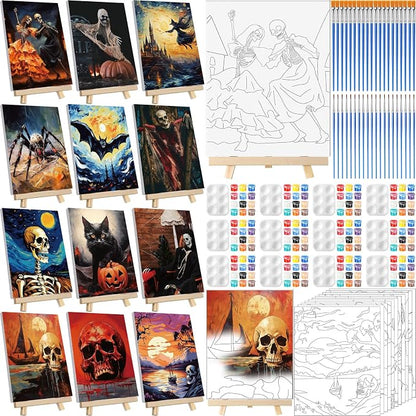 Zhanmai 12 Pack Pre Drawn Canvas by Zhanmai