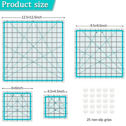 Quilting Rulers, Acrylic Quilt Ruler, 4 Square Fabric Cutting Ruler, Quilting - Image 2