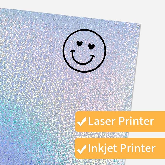 Printable Sticker Paper, Holographic Printable Stickers Paper, Laser/Inkjet - Image 5