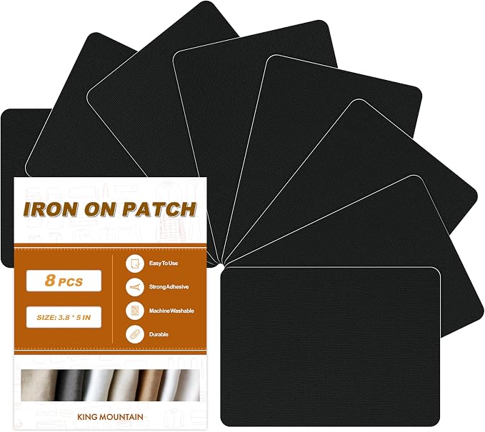 Iron on Patches, 8 Pieces Iron on Canvas Patches, Fabric Patches by ForABetterHomeLife
