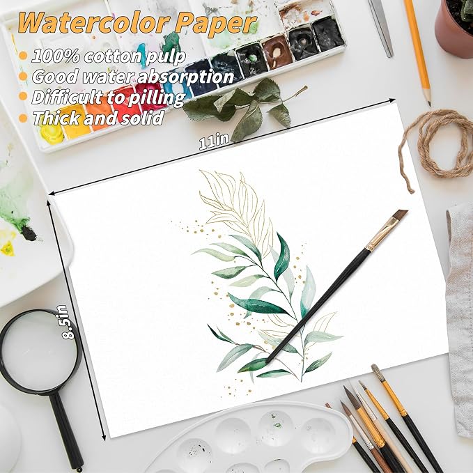 150 Sheets Watercolor Paper Bulk, Finger Paints, Watercolor - Image 2
