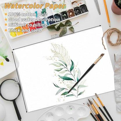 150 Sheets Watercolor Paper Bulk, Finger Paints, Watercolor - Image 2
