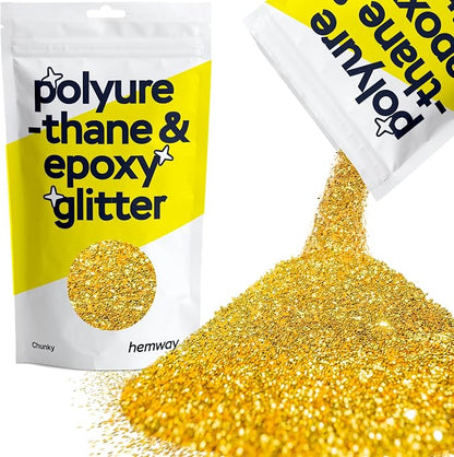 Hemway Polyurethane & Epoxy Resin Glitter 100g / 3.5oz Metallic Crystal Flake by Hemway