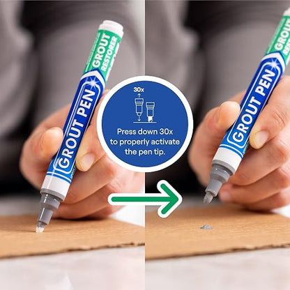 Grout Pen Grey Tile Paint Marker: Waterproof Grout Paint, Tile Grout Colorant - Image 3