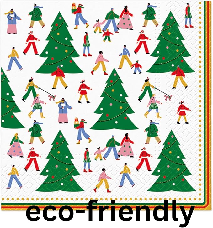 20-ct 13x13 Christmas Paper Decoupage Napkins, 3-Ply Servilletas Tissue Napkin - Image 6
