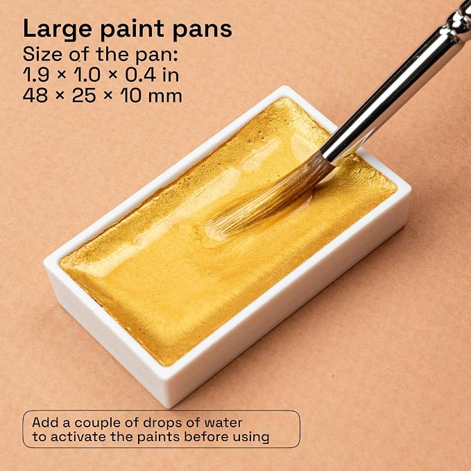 ARTISTRO Professional Metallic Watercolor Paint Set - Image 5