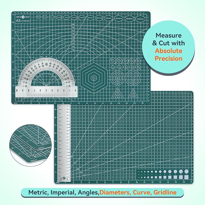 HTVRONT 5 Packs Self Healing Cutting Mat- 12" x 18” Double-Sided Cutting Mats - Image 4